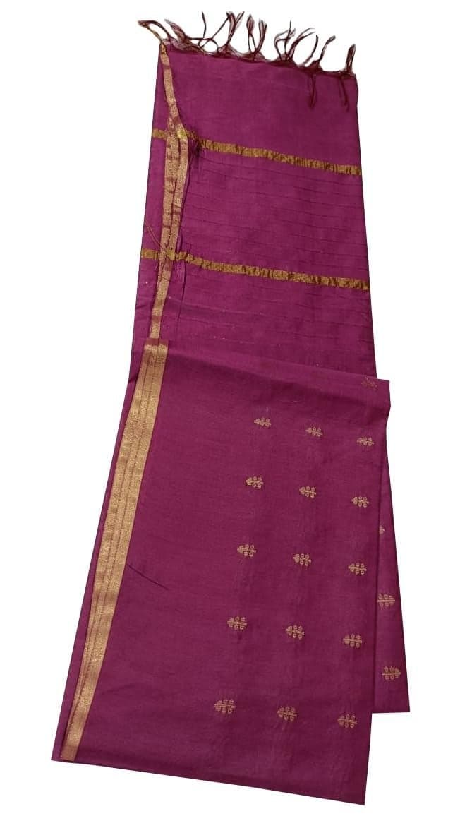 HAIDER ALI AND SONS Women's Handloom Bhagalpuri Semi Silk Blend Saree Ethnic Wear with Running Unstitched Blouse Piece_002 (PINK)