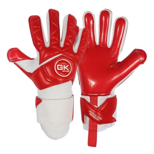 GK Saver Football Goalkeeper Goalie Gloves |Anti-Slip Grip Palms |Alpha Series |Goalkeeping GK Gloves Size 6 to 11 (Alpha Pro A2, Size 9)