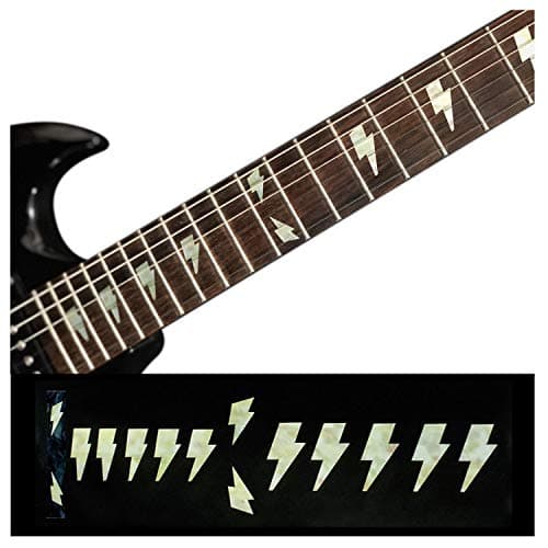 Inlay Sticker Fret Markers for Guitars & Bass - AC/DC Lightning Bolt,F-075AD-WT