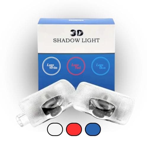 3D Shadow Light LED Car Door Light (Blue) Logo Projector Welcome Courtesy Light Compatible with LS ES is LX RX GS GX RC UX TX Accessories
