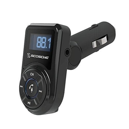 Scosche BTFM3 BTFREQ Universal Bluetooth Hands-Free Car Kit with Digital FM Transmitter and 10-Watt USB Car Charger - Black XL