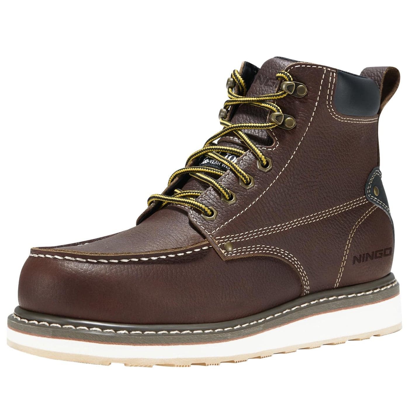 HISEA NINGO Steel Toe Work Boots for Men6 Mens Work Boots Industrial Construction Water Resistant Slip Resistant BootComposite Toe Safety Shoes Size 11