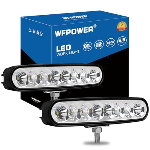 WFPOWER 2pcs Waterproof LED Boat Lights 65inch 80W 8600LMS Spreader Bar Pontoon Boat Accessories TTop Flood Spot Deck Lights Spotlights Super Bright Marine Docking Lights