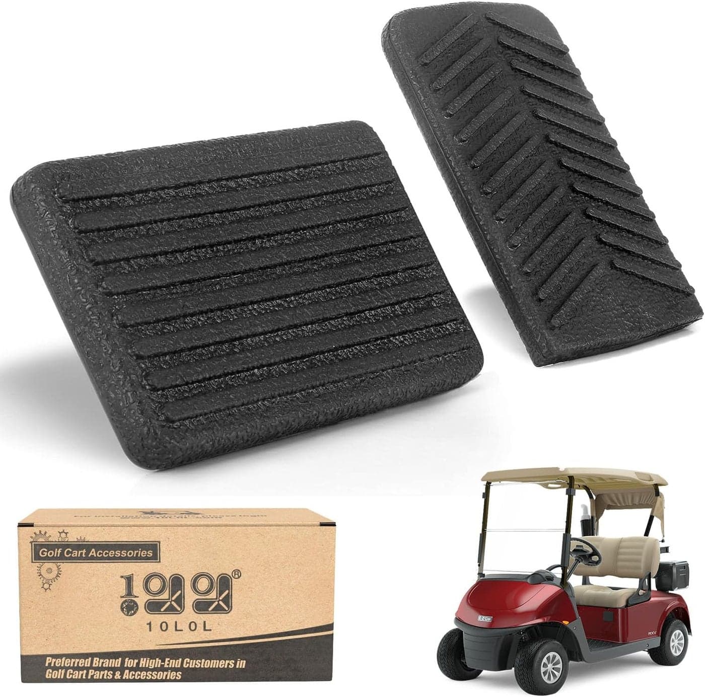 10L0L Golf Cart Accelerator & Brake Pedal Pad Cover for EZGO RXV 2008-Up