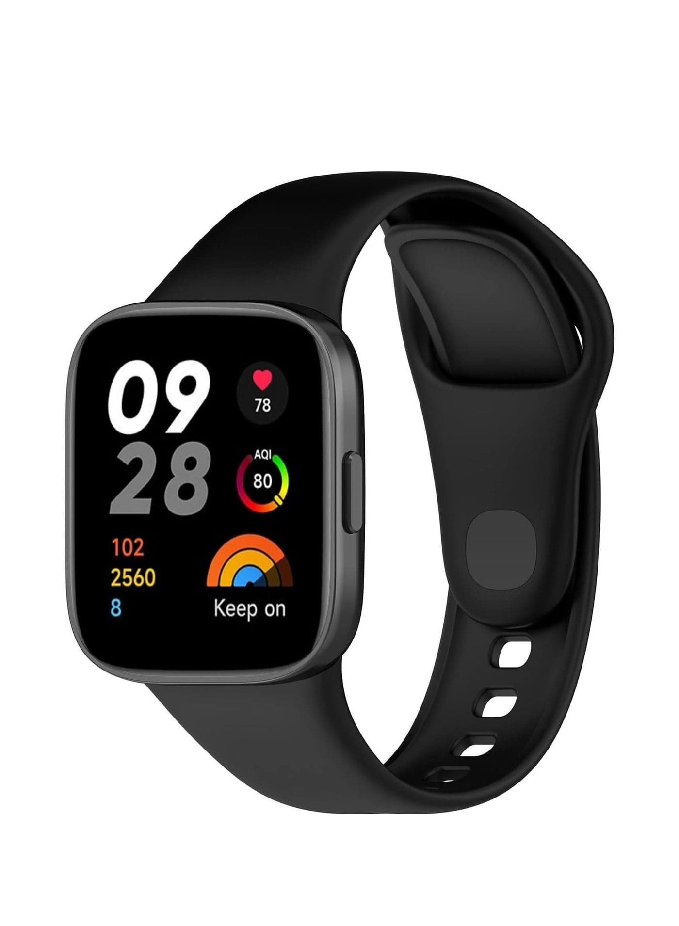 Soft Silicone Watch Strap for Xiaomi Redmi Watch 3 Replacement Wristband Bands Bracelet for Xiaomi Redmi Watch 3 - Black