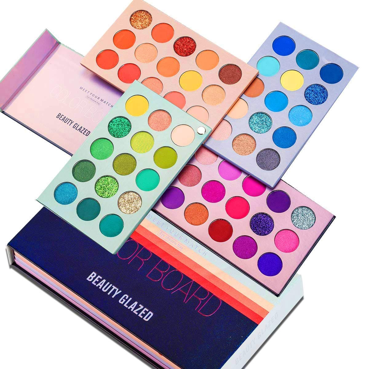 MYUANGO Color Board Eyeshadow Palette Highly Pigmented 60 Shades Matte Shimmer Glitter Vegan Makeup Palette for Beginners Waterproof Blendable LongLasting CrueltyFree