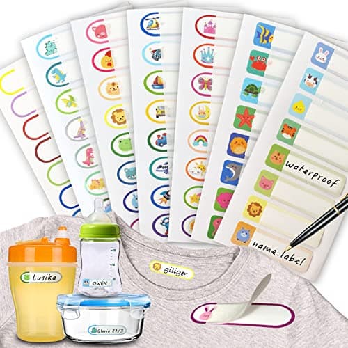 64pcs Baby Bottle Labels for Daycare Waterproof Name Stickers for Kids Toddlers Nursery Daycare Essentials SelfLaminating Writeon Name Labels Personalized