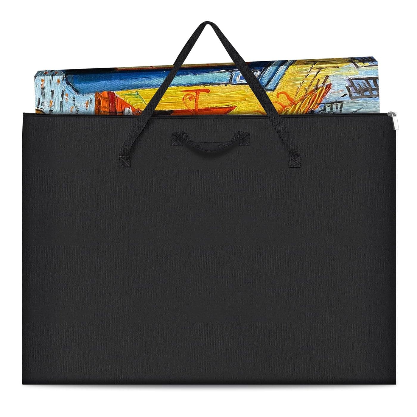 ZKOO Art Portfolio Bag Light Weight Art Canvas Portfolio Case with Nylon Shoulder Strap Carrying Storage Case for Artwork Poster Sketching and Drawing Compatible 18 24 InchBlack