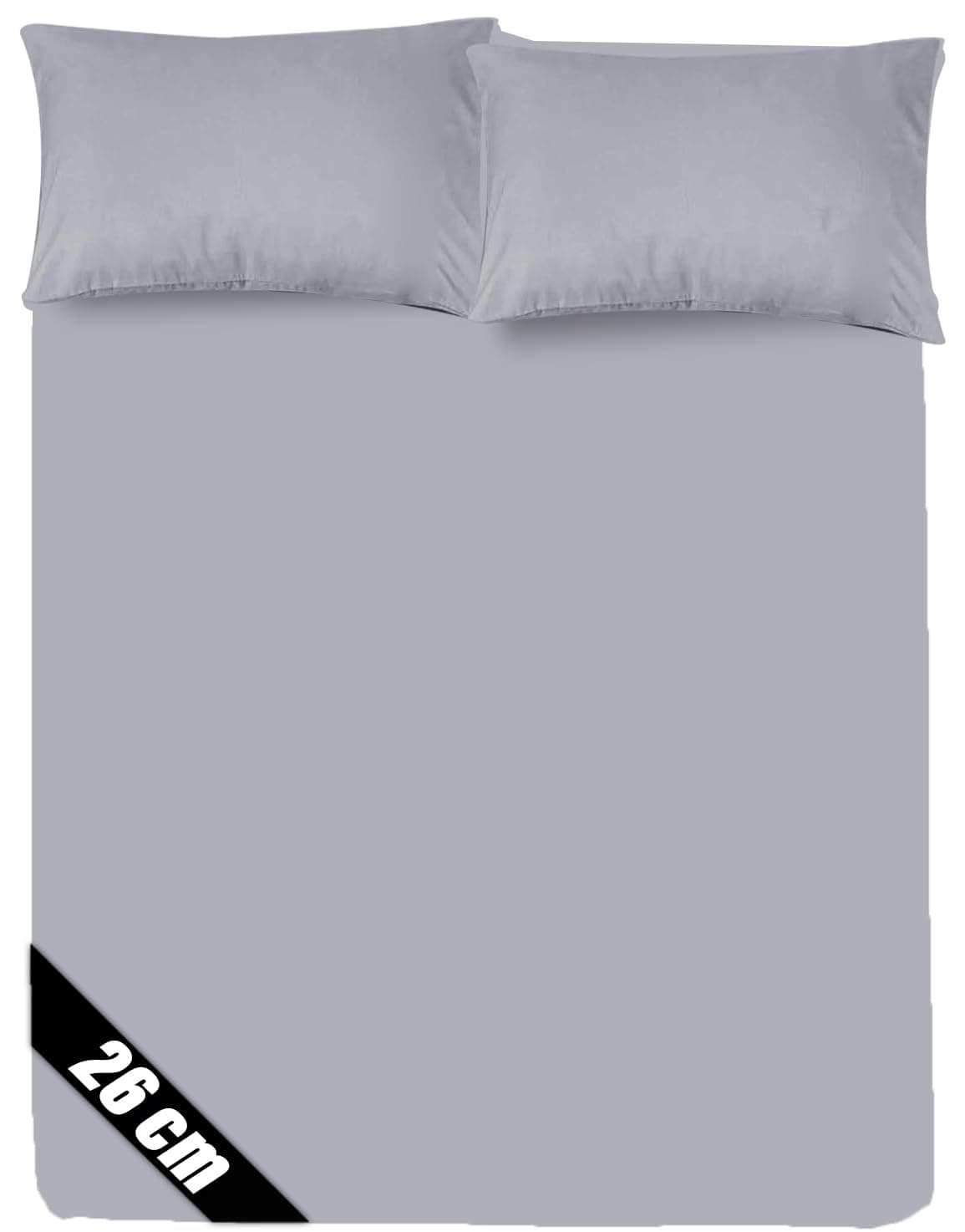 Sunshine Comforts Microfiber Fitted Sheets Breathable Anti Wrinkle 26cm Deep Pocket Bed Sheets Double Bedding Linen Silver Bedding Double 137 X 190 CM Double Fitted Sheet