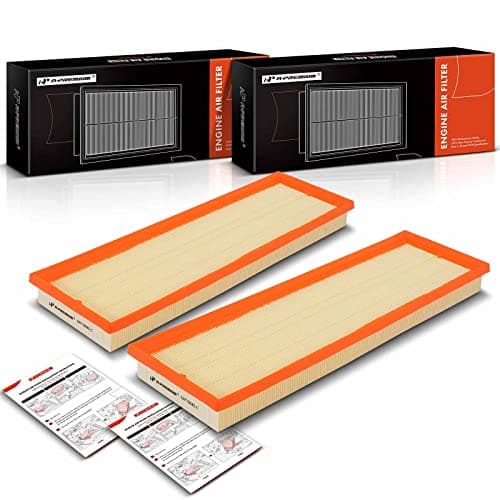 A-Premium 2-PC Engine Air Filter Compatible with Volkswagen Beetle, Golf, Jetta, Passat, Rabbit, 2005-2015, L5 2.5L, Flexible Panel, Replace# 07K129620