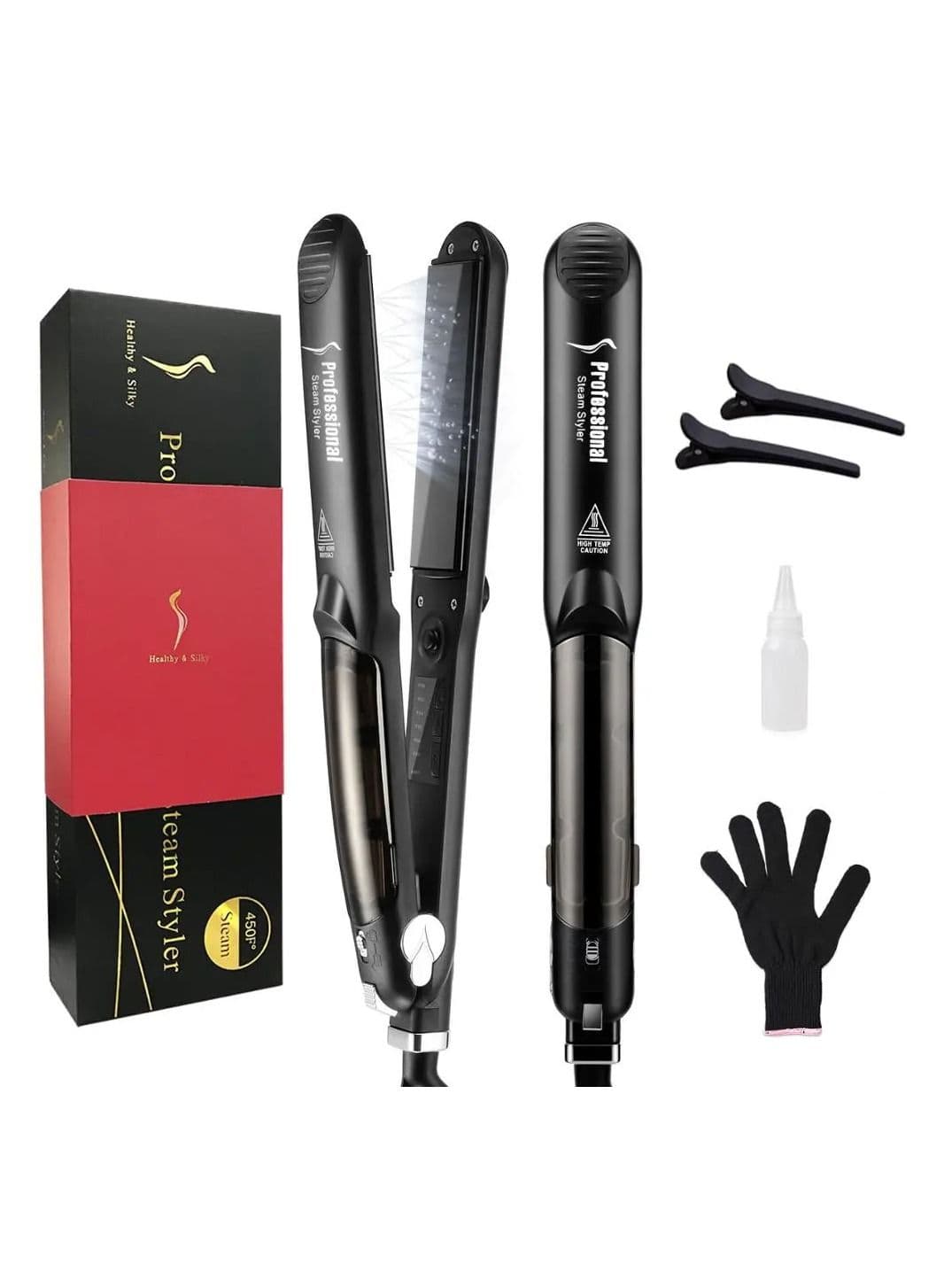 Professional Hair steam Straightener pro Ceramic Flat Iron Vapor Oil Steampod Straightening curling iron for women steamer iron