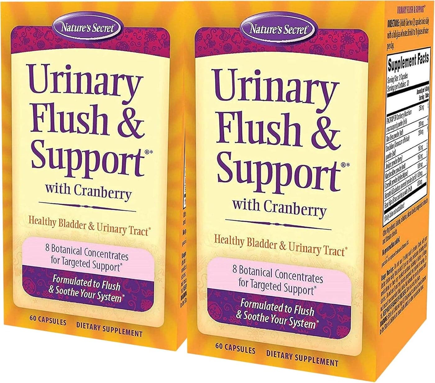 Natures Secret Urinary Flush Support 60 Capsules Pack of 2