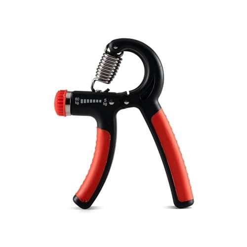 Solpro FirmFlex Adjustable Hand Grip Strengthener for Men & Women | Adjustable 5 to 60 kg Resistance | Forearm, Wrist & Finger Strengthener | Home, Gym & Rehab Workouts (Black/Orange)