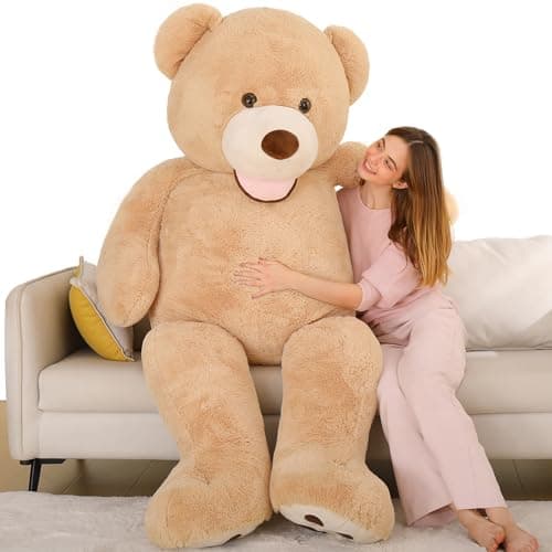 MaoGoLan Big Stuffed Animal 6 Feet Giant Plush Teddy Bear Adorable and Fluffy Jumbo Teddy for Girlfriend Boyfriend Wife Brown