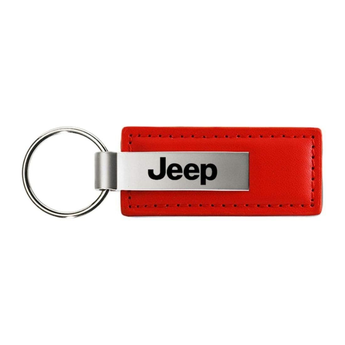 Jeep Red Leather Key Chain