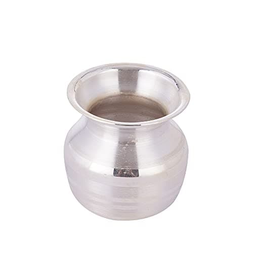 DHRUVS COLLECTION 925 Pure Silver BIS Hallmarked Kalash/Lota for Puja, Temple, Home Decor, Workplace and Gifting Purpose