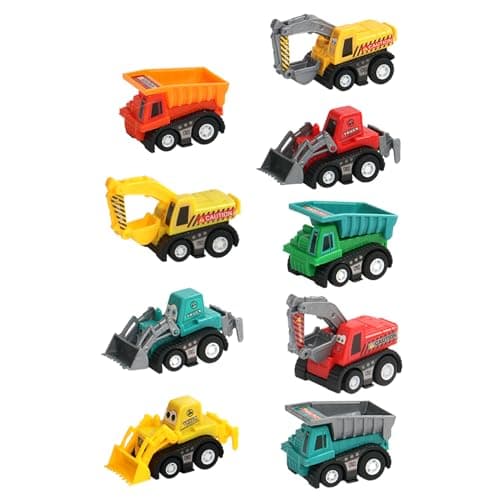 Fajiabao Construction Toy Cars for 3+ Years Old Toddler Boy Toys Mini Pull Back Cars Small Truck Christmas Decorations Toys for Kids Toddler Party Favors Stocking Stuffers Bulk(Color Random)
