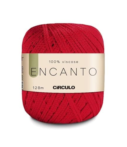 CIRCULO Encanto Yarn 100 Viscose Luxury Shine Light Worsted Weight Yarn 140 yds 352 oz Color 3528 Carmine