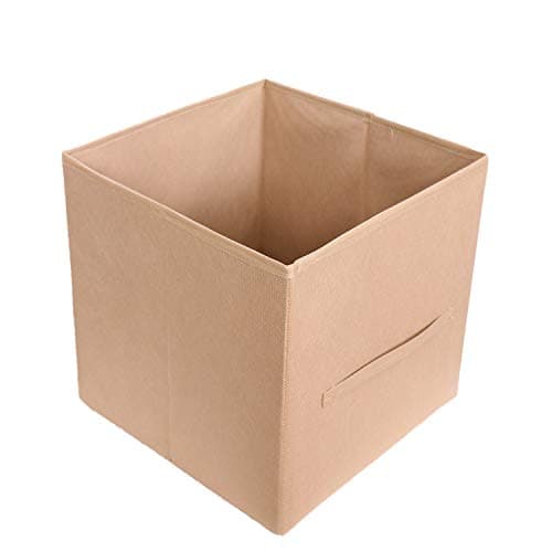 MBW Storage Organizer, Cube, Storage Box I Non-Woven Fabric Storage Box for Home Pack of 1, Biscuit