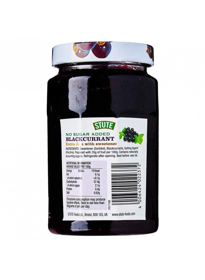 Stute Diabetic No Added Sugar Blackcurrant Jam 430g