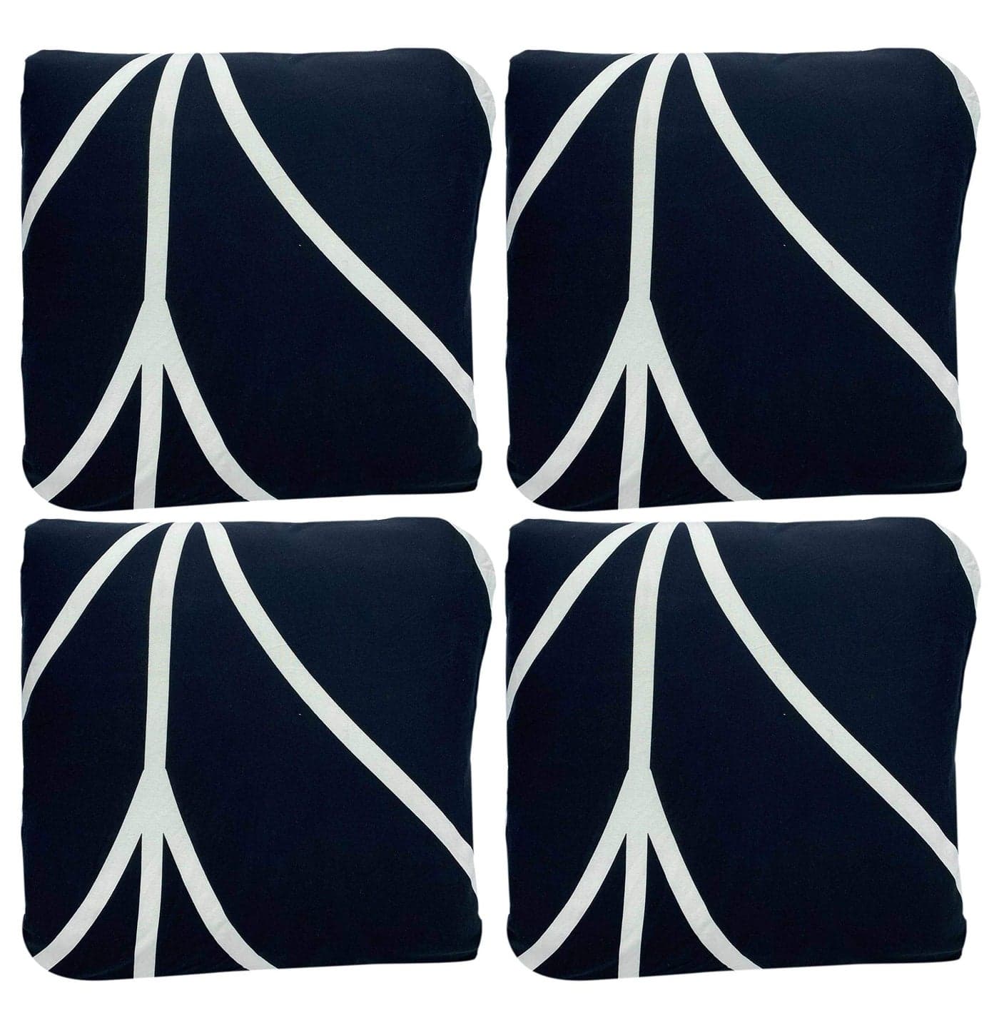 House of Quirk Polyester Throw Pillow Case Cushion Cover Home Sofa Decorative (16.5x16.5 inch, Black Marble Onyx) -4 Pieces
