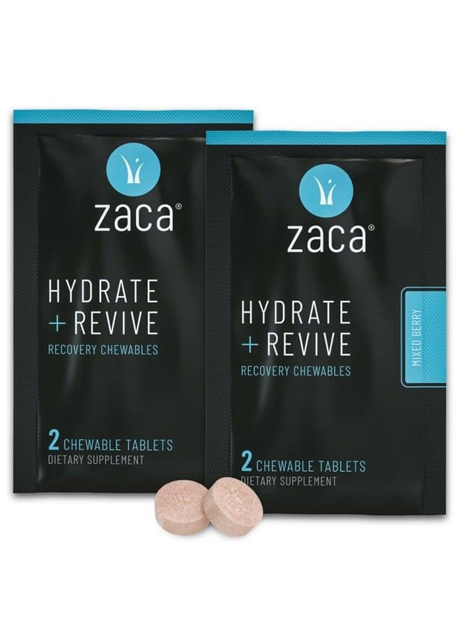Recovery Chewable Supplement | Remedy for Hangovers, Exercise, Travel & Altitude | Vegan & Gluten Free | Mixed Berry, 2 Packs = 4 Tablets