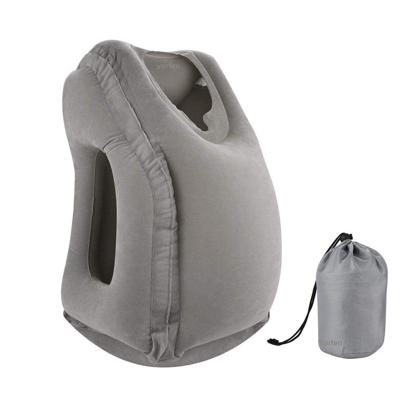 Yorten PillowsPortable Head Neck Rest Pillow Air Travel Inflatable Cushion for Airplane Train and Car Office Napping