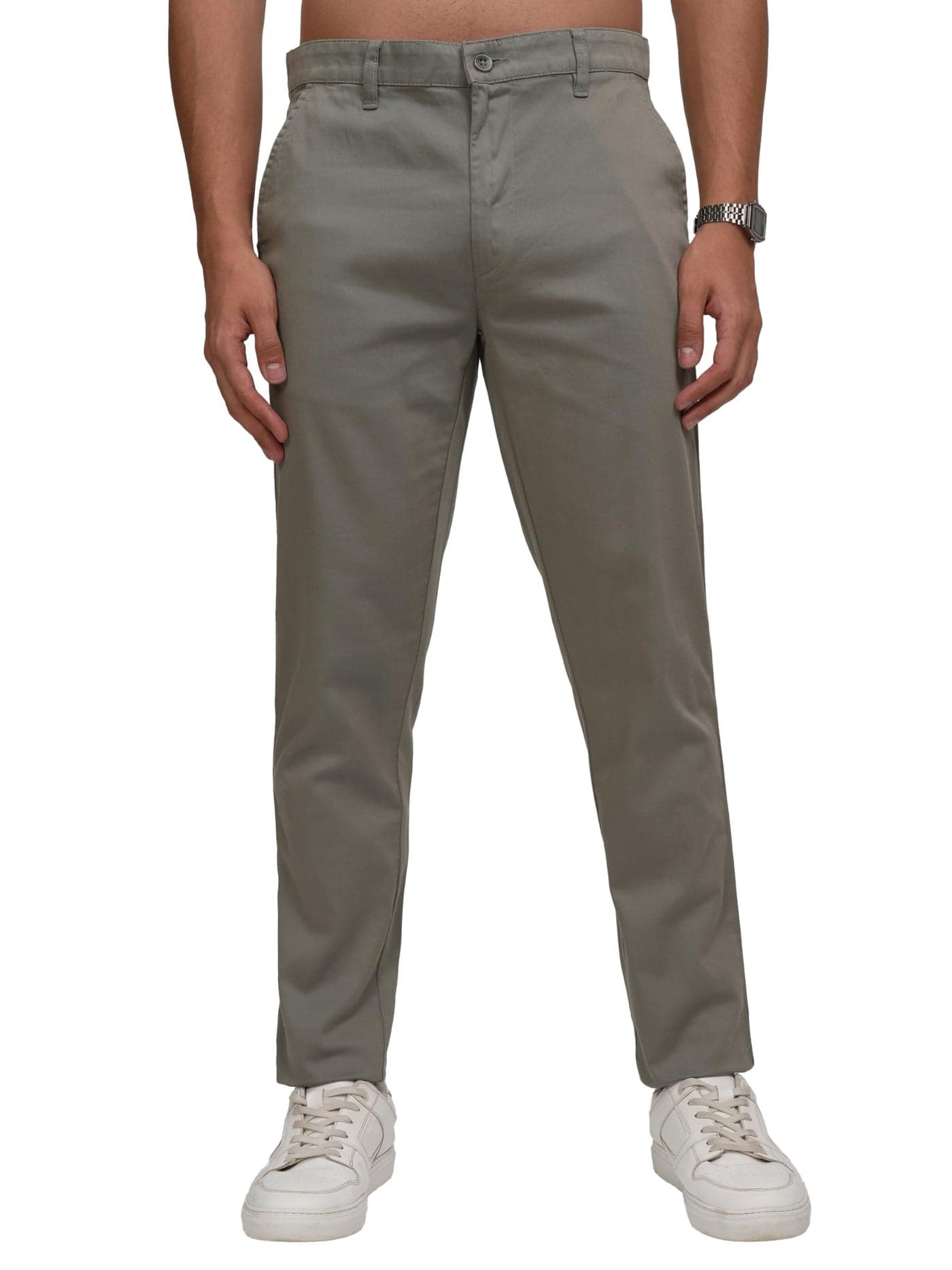 Highlander Men’s Slim-Fit Chinos | Stretchable & Stylish | Smart Casual Essential | All-Day Comfort & Versatility