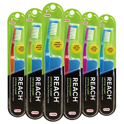 Reach Crystal Clean Toothbrush Firm Bristles 1 Count Pack of 6