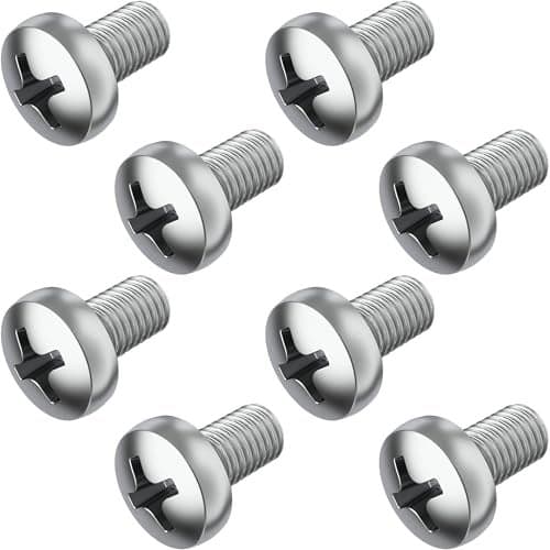 PRIME AVE Stainless Steel License Plate Screws for License Plates, Frames, Covers - Front/Rear Rust Proof Car Tag Screws - Licence Plate Screw Set Compatible with BMW (Pack of 8)
