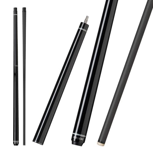 CUEDESG Carbon Fiber Break Cue Pool Stick3 Piece Breaking Cue StickLow Deflection Jump Break Cue13mm Pro Tip with PU Bag25oz_Black