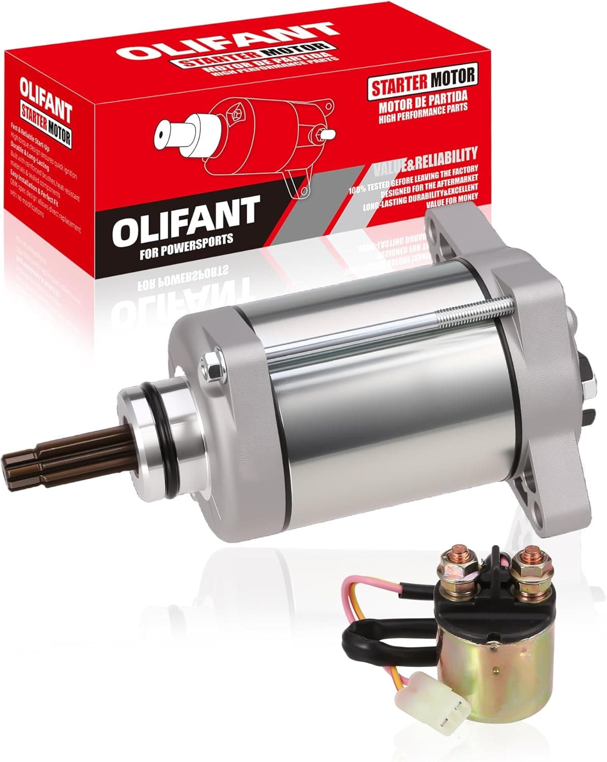 OLIFANT Starter Motor for Honda Rancher 420, Foreman 500, Pioneer 500, Rubicon 500 - 12V, 7.2A, 1.4kW