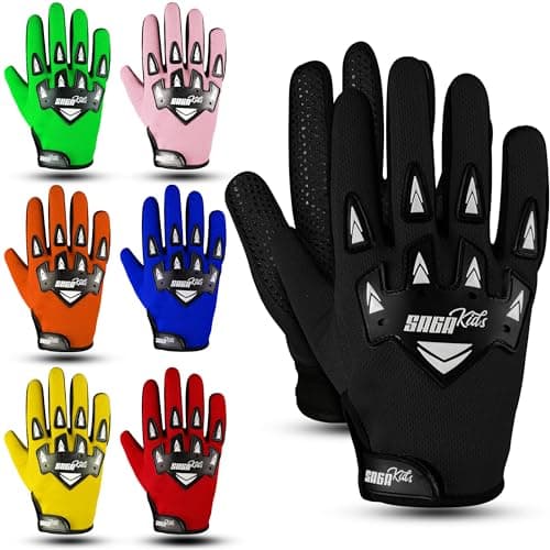 SAGA SPORTS Youth Motocross Gloves – Pro-Grade Protection for Dirt Bike & BMX Riders | High-Performance Gear for Boys & Girls | Built for Future Champions