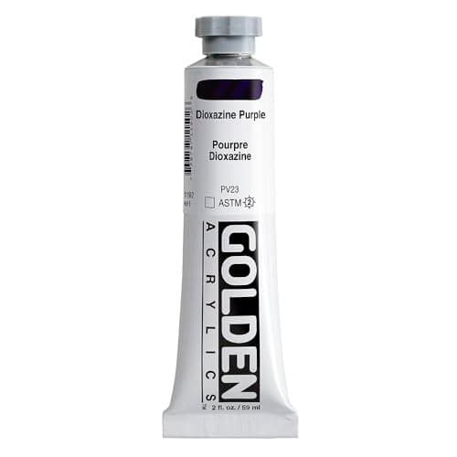 Heavy Body Acrylics by GOLDEN Dioxazine Purple 2 fl oz Tube Professional Acrylic Paint Transparent
