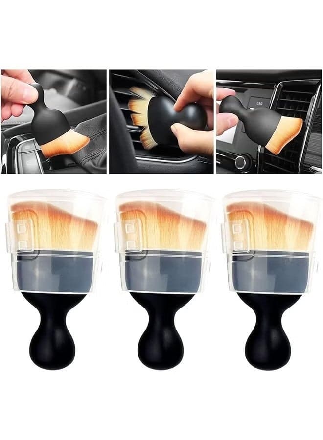 3PCS Car Interior Cleaning Tool, Car Cleaning Brush Interior Dust Collectors,Car Interior Cleaning Tool Brush, Dust Brush