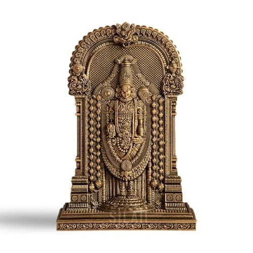 SILAII Lord Sri Venkateswara Divine Sculpture – 1 FEET – Antique Bronze | Tirupati Balaji Idol | Home Decor, Pooja Mandir & Gift Purpose