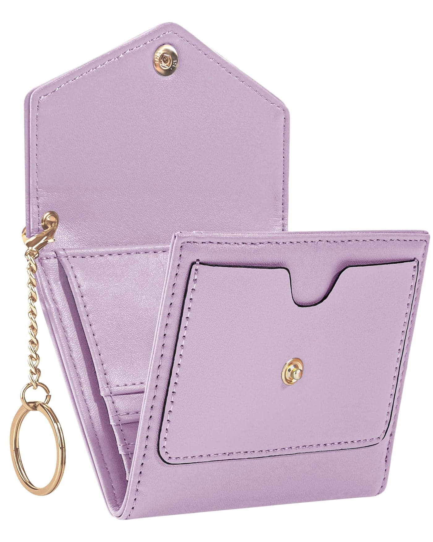 Gostwo Womens Wallet RFID Blocking Small Wallets Woman Credit Card Holder Trifold Ladies Wallets with Coins Zipper Pocket(Purple)
