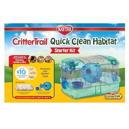 Kaytee CritterTrail Quick Clean Habitat for Pet Gerbils, Hamsters or Mice