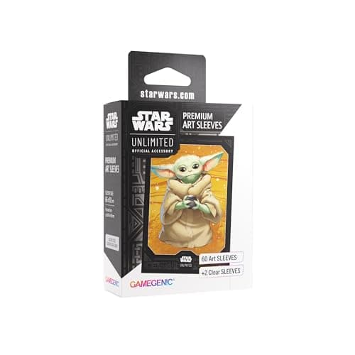 Star Wars Unlimited Grogu Art Sleeves Officially Licensed Pack of 60 Art Sleeves 2 Clear Sleeves Optimized Size for Star Wars Unlimited and Other TCG and LCG Games Made by Gamegenic