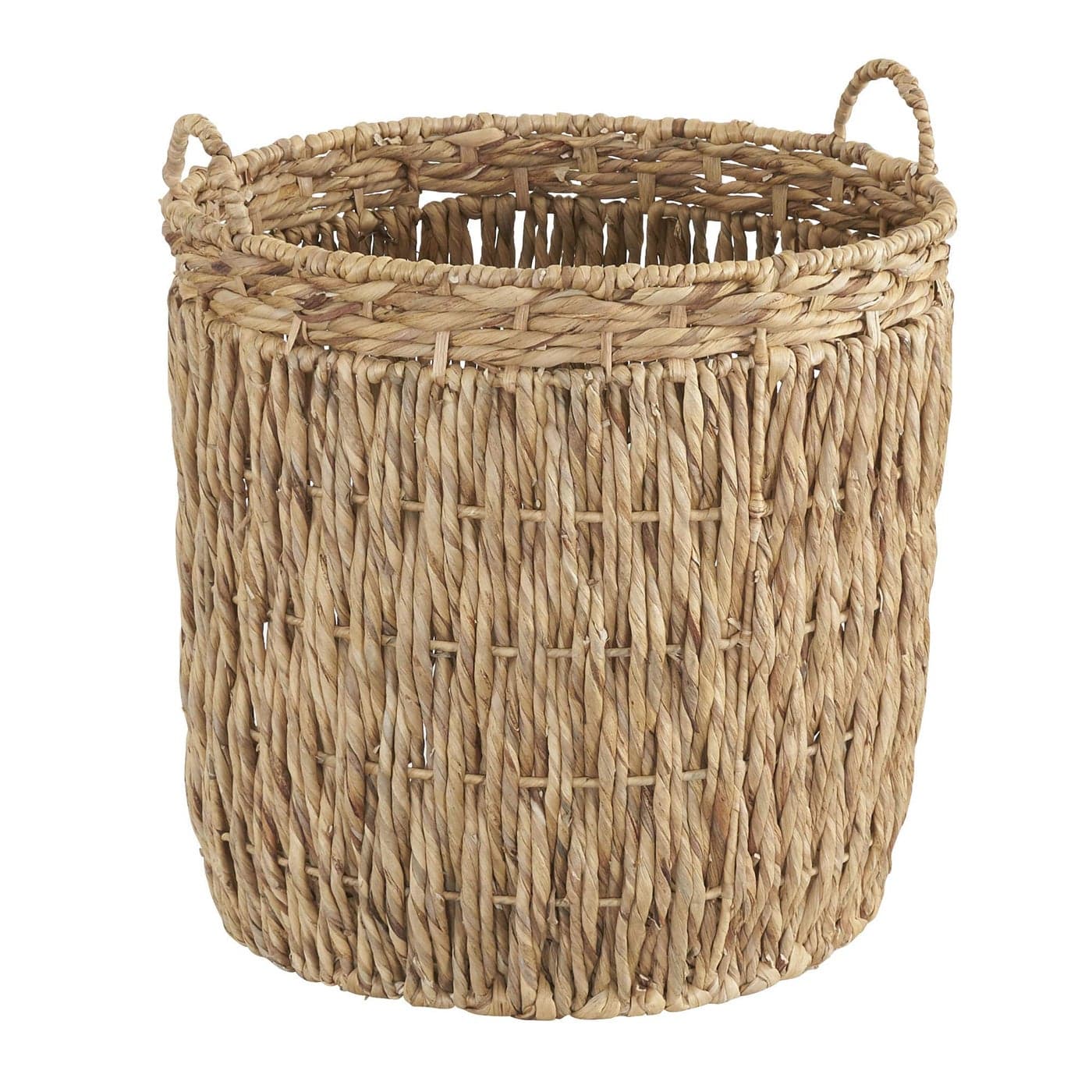 Household Essentials Brown Tall Round Wicker Storage Basket