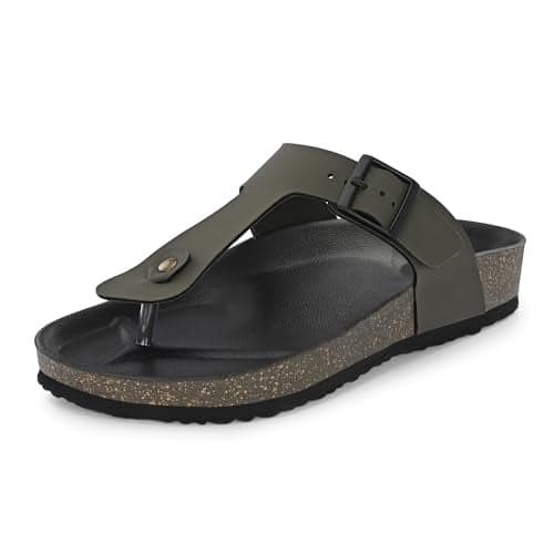 Centrino Sandals for Men | Berkin-Style Slip-On Casual Sandal with Open Toe Design | Comfortable PU Footbed, Arch Support & Lightweight On-Grip Sole for Outdoor Wear (7314)