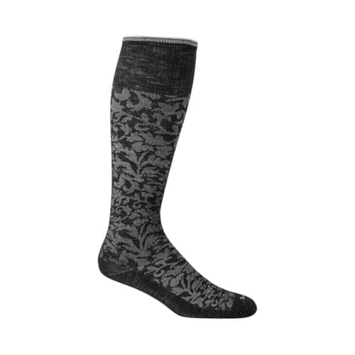 Sockwell Women's Damask Moderate Graduated Compression Sock, Black - S/M