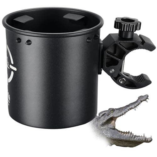 KEMIMOTO Motorcycle Cup Holder, Upgraded ATV Drink Holder with 0.6"-1.5" Metal Clamp, 32OZ Bike Water Bottle Holder for UTV, Scooter, Boat, Stroller, Wheelchair, Golf, Tractor