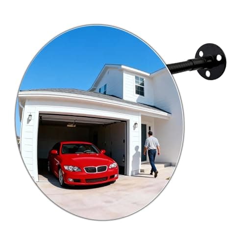 11.7in acrylic convex mirror 180° adjustable wide-angle indoor security mirror suitable for monitoring blind spots in parking lots Garage warehouses offices and traffic safety management