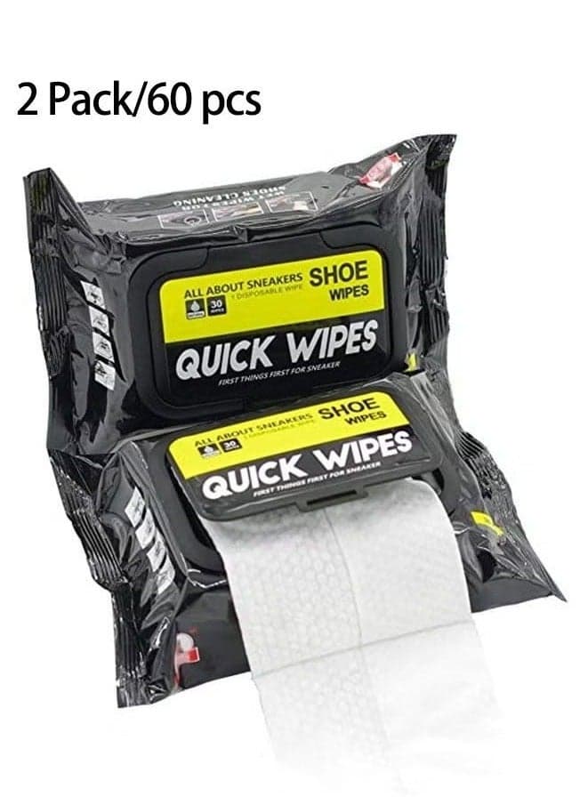 2-Pack Shoe Sneaker Wipes Cleaner Quick Wipes Disposable