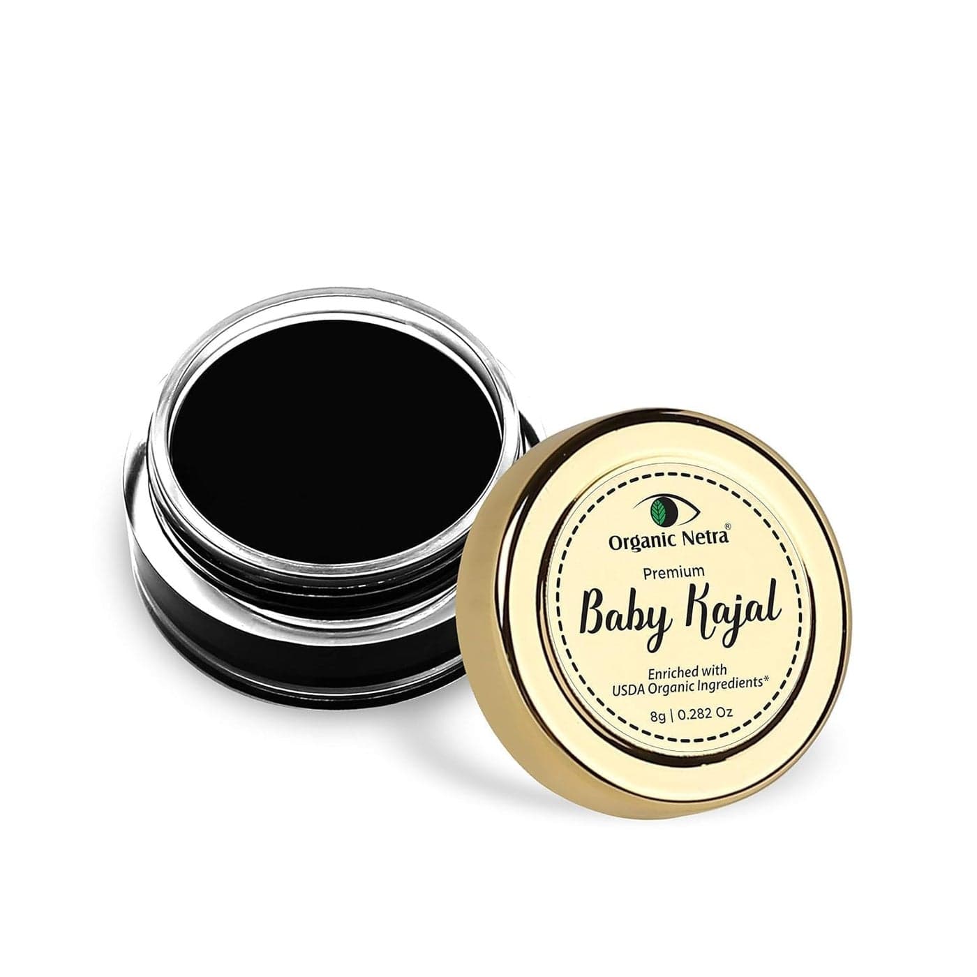 Organic Netra Baby Kajal 8g for Newborns WaterResistant Smudgeproof Longlasting Enriched with Natural Organic Ingredients Safe for Sensitive Baby Skin No Harmful Chemicals Matte Finish 8g