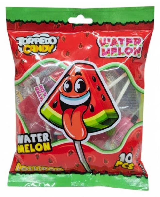 Watermelon Lollipop Watermelon, 10 Pcs