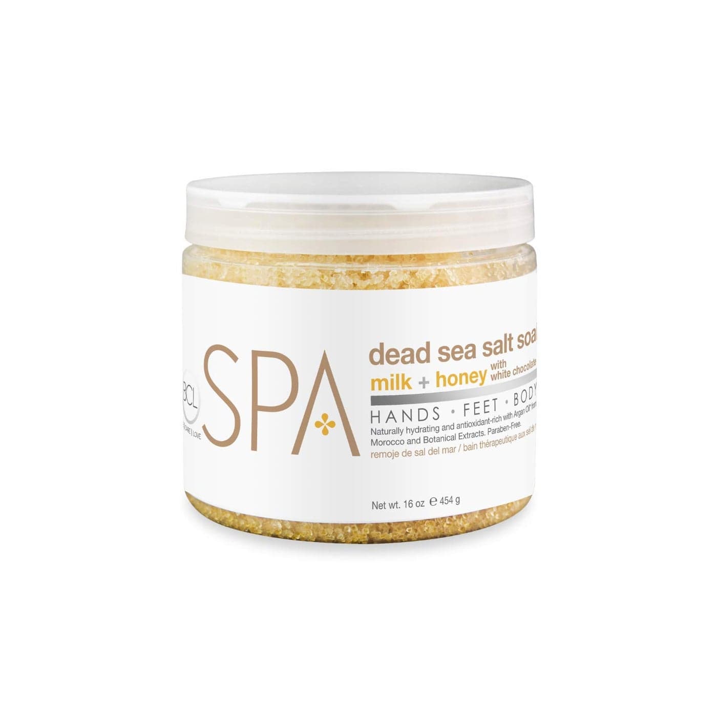 BCL SPA Dead Sea Salt Soak Milk Honey with White Chocolate 16 oz