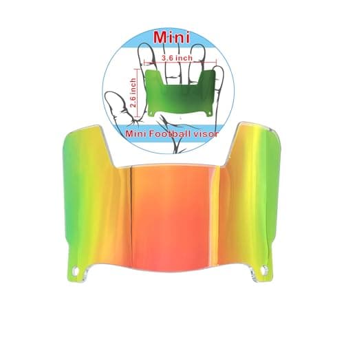 Mini Football Helmet Visor Clear with Clips Universal Fit for Collectors and Display Dazzle