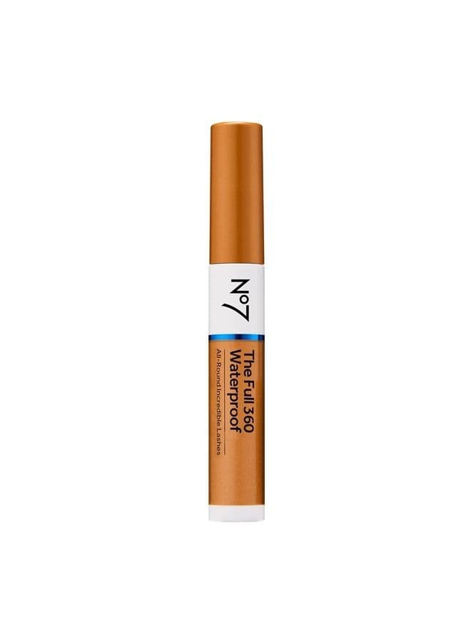The Full 360 Waterproof - Brown/Black - Sweat-Proof, Rain-Proof, Tear-Proof Mascara - Adds Volume, Length & Curl for Up to 12 Hours (7ml)